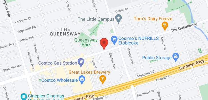 map of #404 -760 THE QUEENSWAY AVE